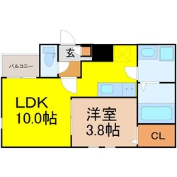 鶴里駅 徒歩5分 1階の物件間取画像